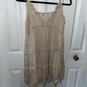 cream mini dress